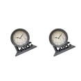 thumbnail image 1 of Cateissary Round Desk Clock Fireplace Non Ticking Bedside Decorative Farmhouse  Silent Type1 NO1, 1 of 1