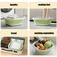 thumbnail image 5 of Iumwxz Foldable Wash Basin Collapsible Plastic Dish Pan for Kitchen Sink Camping Portable Laundry Foot Bath with Non Slip Bottom Easy to Clean and Store Green 10x10x3.94 Inches, 5 of 6