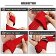 thumbnail image 4 of Hard Pull Wrist Lifting Straps Grips For Weightlifting, Bodybuilding, Strength Training - red, 4 of 5