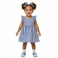 thumbnail image 4 of Baby Girl Romper Dress - Ivory with Sparkle Accents, Bow Detail  Ruffled Sleeves, 4 of 4