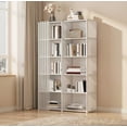 thumbnail image 2 of 10-Cube Portable Storage Organizer, 6-Tier Wardrobe with Dust-Proof Cover, Heavy Duty Garment Shelf Bookcase Portable Closet, 2 of 8