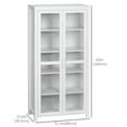 thumbnail image 3 of HOMCOM Kitchen Cupboard, 5-tier Storage Cabinet with Shelves, White, 3 of 10