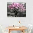 thumbnail image 2 of Nawypu Pink Tree Canvas Wall Art Cherry Blossom Tree Wall Art Black White Pink Room Decor Heart Blossom Canvas Wall Art Picture Print Cherry Blossom Wall Art Modern Art Living Room Wall Decor, 2 of 4
