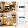 thumbnail image 3 of Orange Pumpkin Fall Oven Skirt Curtain for Kitchen Decor 28"x35", Thanksgiving Wooden White Botanical Self Adhesive Stove Curtains Skirt Cabinet Curtains for Bathroom Laundry Room, 3 of 8