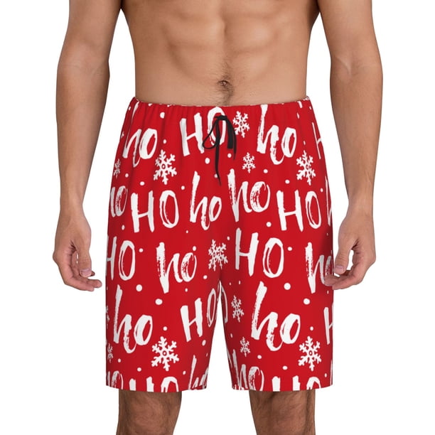 Fotbe Hohoho Pantalones Cortos de Pijama para Hombre, Ropa de Dormir, Pantalones de Pijama Cortos para Hombre-X-Large