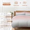 thumbnail image 6 of 3 Piece Gradient Pink Grey,Duvet Cover Set California King,Microfiber Comforter/Quilt Cover with Corner Ties and 2 Pillowcases,Modern Abstract Color Ombré Art All Season Bedding with Zipper Closure, 6 of 8