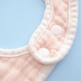 thumbnail image 4 of Zwiiyzr Neutral Baby Bibs Newborn Toddler Trendy Cute Solid Color Cotton Gauze Frenulum Bib Saliva Towel for 0-3 Years Pink, 4 of 7
