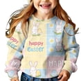 thumbnail image 2 of ITSAME Easter Girls Sweatshirts, Long Sleeve Crewneck Fashion Print Festival Casual Loose Pullover Multicolor 5-6T, 2 of 6