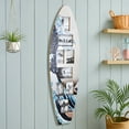 thumbnail image 2 of American Art Decor Surfboard Photo Collage Wall Decor - Coastal Surfboard Picture Frame, Beach Wall Decor for Home & Bathroom, Holds 8 Photos, Great Wave Off Kanagawa Navy/Blue/Off-White 48" × 14", 2 of 5
