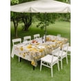 thumbnail image 5 of 60x102 Inch Outdoor Tablecloth with Umbrella Hole Zipper Rectangle Spring Yellow Floral Rectangular Tablecloths Waterproof Farmhouse Country Flower Butterfly on Linen Patio Table Cover for Picnic, 5 of 8
