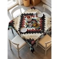 thumbnail image 6 of Boho Brown Teal Red Table Cloth, Southwestern Geometric Art Vintage Waterproof Tablecloth for Square Tables, Reusable Washable Fabric Table Cover for Restaurant Kitchen Dining Tables 60"x60", 6 of 6