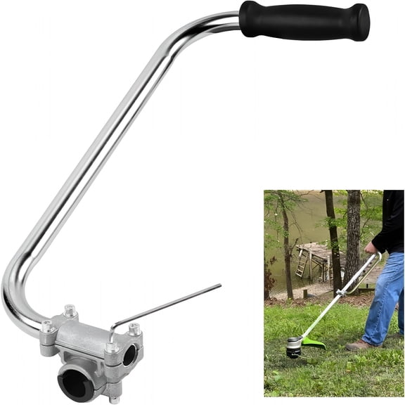 CURYMAY Weed Eater Handle-Ergonomic Weed Eater Attachments Aluminum Trimmer Grip Weedeater Handle with Bracket Clamp for Lawn Care,Landscaping,Yard Trimming