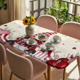 thumbnail image 3 of Valentines Table Cloths for 6 Foot Rectangle Tables, Pink Red Love Heart Gnomes Eucalyptus Rustic Patio Waterproof Elastic Fitted Tablecloths, Washable Rectangular Table Cover for Camping, 3 of 8