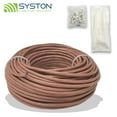 thumbnail image 2 of SYSTON CABLE TECHNOLOGY Cat 5e Ethernet Network Cable - 20 FT, 350MHz 24AWG Solid Bare Copper Wire Outdoor/Indoor, Bulk No Ends 10 Ft to 1000 Ft Available, Heat Resistant Riser Rated - CMR, 2 of 7