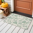 thumbnail image 4 of Retro Pastoral Washable Area Rug 2 x 3 ft Light Green Flowers Linen Background Farmhouse , Soft Non Slip Rugs Stain Repellent Indoor Felt Carpet for Living Dining Room Bedroom Home Office, 4 of 9