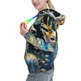 thumbnail image 2 of Wukai Colorful Stained Glass Deer Print Womens Hoodies Fleece Sweatshirts Long Sleeve Sweaters Pullover Fall Outfits Winter Clothes-Medium, 2 of 7