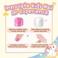 thumbnail image 3 of 6 juegos de uñas postizas para niños, uñas postizas cortas de cubierta completa para niñas y niños, 3 of 6