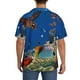 thumbnail image 3 of Fotbe Colorful Coral Reef Camisa Estampada de Manga Corta para Hombre, Casual de Verano, Estilo Playero, Sin Arrugas-3X-Large, 3 of 5