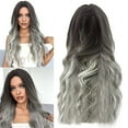 thumbnail image 3 of LHWEN Lace Front Wig No Glue Straight Hair Bob Lace Wig Wig Female Mid-length Hair Mid-point Lengthened Clavicle Hair High Temperature-resistant Silk Beauty Salon Straight Hair Fun Lace Wavy, 3 of 9