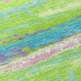 thumbnail image 5 of HomeRoots 612519 9 x 12 ft. Lime Green & Sky Blue Abstract Washable Indoor & Outdoor Rectangle Area Rug, 5 of 5