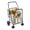 Black, variant on Folding Shopping Cart with Wheels - 88lbs Capacity - Dual Basket Utility Cart - Portable Grocery Laundry Cart - Black/Silver