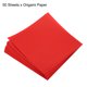 thumbnail image 3 of Papel de Origami Uxcell de doble cara para proyectos de arte y manualidades para principiantes, 50 hojas, rojo brillante, 8x8 pulgadas, 3 of 5