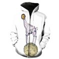 thumbnail image 3 of Sudadera con capucha y cremallera con estampado 3D de astronauta de dibujos animados creativos para hombres y mujeres, sudaderas, tops, sudaderas con capucha de gran tamaño para niños, 3 of 5