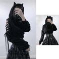 thumbnail image 2 of Guardurnaity Sudadera con capucha de manga larga con absorción de sudor para fanáticos de Harajuku, sudadera con capucha de gato Kawaii Prendas para la parte del cuerpo METRO, 2 of 4