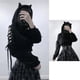 thumbnail image 2 of Guardurnaity Sudadera con capucha de manga larga con absorción de sudor para fanáticos de Harajuku, sudadera con capucha de gato Kawaii Prendas para la parte del cuerpo METRO, 2 of 4