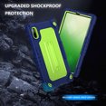 thumbnail image 6 of FIEWESEY for Lenovo Tab M9 Tablet Case,Heavy-Duty Drop-Proof Shockproof Hybrid Kids Friendly Protective Case (with Stand) for Lenovo Tab M9 2023 Release 9 Inch+Screen Protector(Navy/Green,1 Pcs), 6 of 6