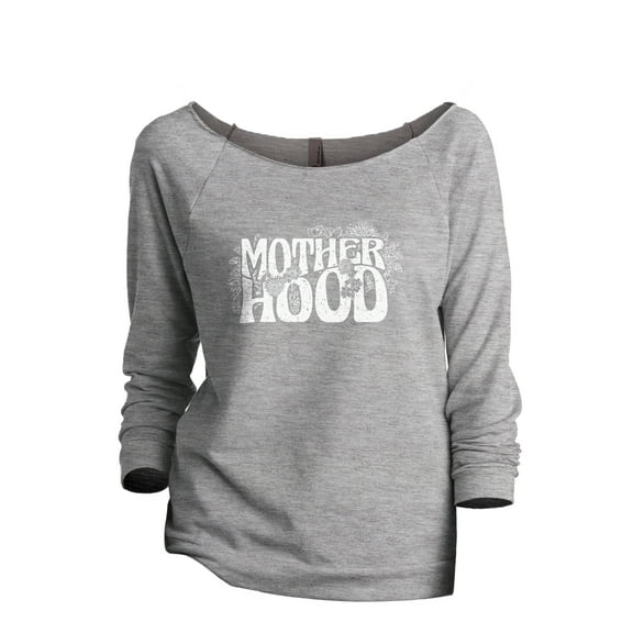 Blooming Motherhood Women's Fashion Slouchy 3/4 Sleeves Raglan Lightweight Sweatshirt Sport Grey Small