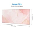 thumbnail image 4 of Disketp Gaming Mouse Pad Pink Marble Pattern Large Mouse Mat Long Extended Desk Pad Non-Slip Rubber Mice Pads Stitched Edges Thin Pad (11.8x31.5 Inch), 4 of 9