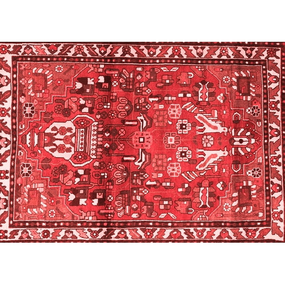 Ahgly Company Indoor Rectangle Persian Red Traditional Area Rugs, 6' x 9'