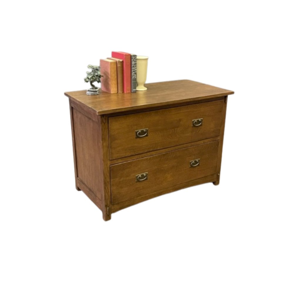 Crafters and Weavers Mission Oak 2 Drawer Lateral File Cabinet - Michael's Cherry
