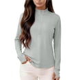 thumbnail image 6 of Purcolt Women Sun Protection Shirts Quick Dry UPF 50+ UV Rash Guard Long Sleeve V Neck Zipper T Shirts Trendy Slim Fit Tunic Workout Sport Yoga Tops, 6 of 9