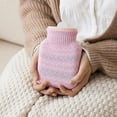 thumbnail image 3 of Small Hot Water Bottle, with Knitted Cover, Mini Silicone Hand Warmers, Microwaveable, Hot and Cold Therapy Water Bags, Suitable for Children and Adu, 3 of 5