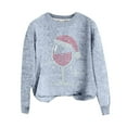 thumbnail image 4 of Women's Autumn Fashion Christmas Sweater Dressy Crew Neck Christmas Sweaters Novelty Funny Pullover Top, 4 of 4