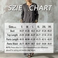 thumbnail image 4 of Morttic Women's Loose Solid Color Set – V-Neck Long Sleeve Shirt & Wide Leg Pants with Side Pockets Casual Vacation Outfit Dark Gray，S, 4 of 4