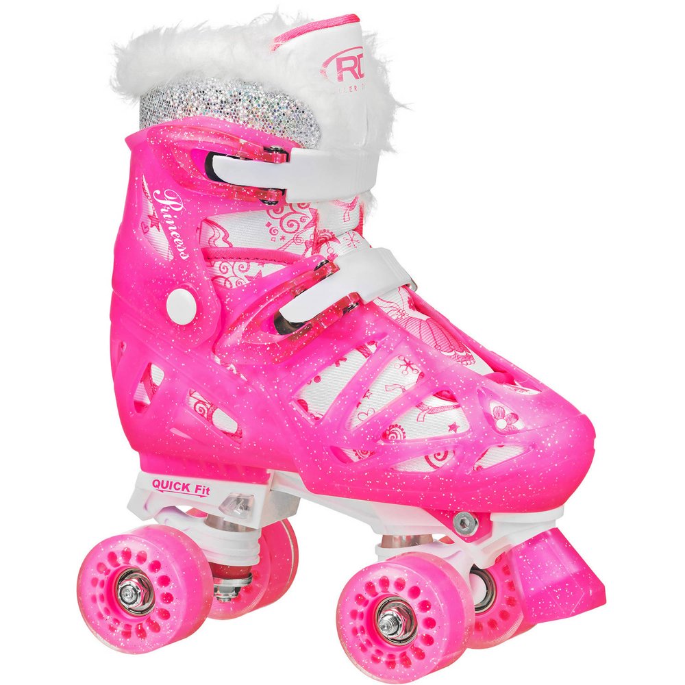 Roller Derby RD Quad Princess Girl Roller Skates, M, 36