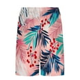 thumbnail image 5 of LIBRCLO Mens Swim Trunks with Liner 2 in 1 Bathing Suits Quick Dry Hawaiian Print Board Shorts Lightweight Breathable Summer Beach Shorts Pink XXL, 5 of 6