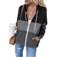 thumbnail image 2 of Kmbangi Female Cardigan Coat Long Sleeve Hooded Tops with Zipper Pockets, 2 of 7