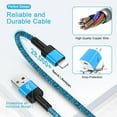 thumbnail image 6 of Compatible for iPhone Charger, 2Pack 6FT Light-ning Cable Cord Fast Charging Cord with USB Charging Brick Cube Phone Charger, HOOTEK Wall Charger Block Adapter Compatible for iPhone14/13/12/11, Blue, 6 of 10