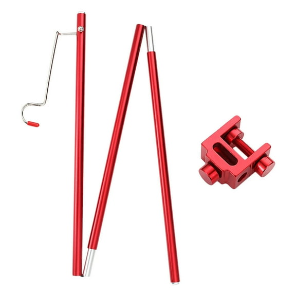 Outdoor Folding Light Stand Battery Operated Table Lamps Socket Red