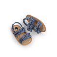 thumbnail image 4 of Kmbangi Baby Girls Summer Sandals Anti-Slip Soft Sole Ruffle Flat Shoes Toddler First Walker 0-18M, 4 of 7