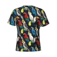 thumbnail image 6 of Vsdgher Parrot Print Men's Dry Fit Mesh Athletic Shirts Moisture Wicking Tennis T-Shirt Tops, 6 of 9