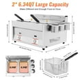 thumbnail image 4 of ChicHomey ​​Commercial Double Tank Gas Deep Fryer,12L Large Capacity, Stainless Steel,Adjustable Firepower,for Restaurant or Home Use, 4 of 11