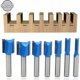 thumbnail image 1 of 7 Uds brocas de enrutador de limpieza broca de enrutador de madera 6/8/10/12/14/18/20mm de diámetro juego de brocas de enrutador de patrón de ajuste al ras 8mm azul, 1 of 5