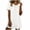 White, variant on Ohufall Women's Nightgowns Plain Short Sleeve Sleep Shirts Comfy Soft Pleated Nightshirt Pajama Sleep Dress Sleepwear