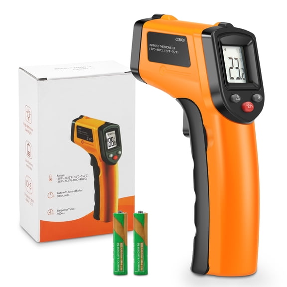 Infrared Thermometer Gun -58℉ to 752℉ Laser Temperature Gun Food Thermometer for Meat Food Candy Oven Industrial Water & Oil Testing