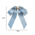 thumbnail image 4 of Milageto Women Pre Tied Bowknot Brooch Bead Bow Tie Brooch Pin for Blouse Shirts Coat Blue, 4 of 8